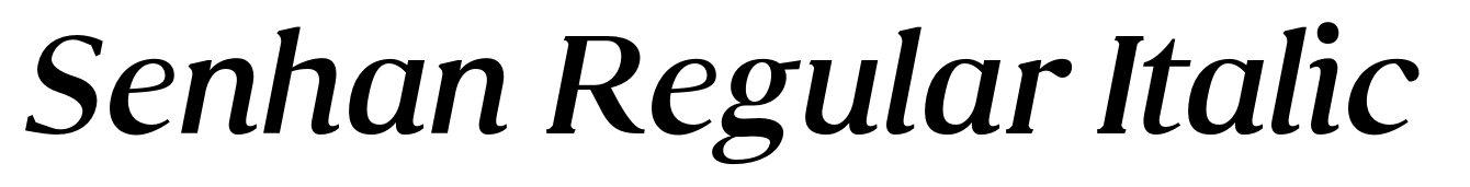 Senhan Regular Italic
